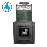 Печь банная «Атмосфера XL» ламель+сетка с газовой горелкой