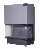 Топка Экокамин Дельта 1200 В три стекла черный шамот