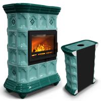 КимрПечь Истра пристенный Волна (комплектация: Облицовка для топок Ладья-700, Erik-700)