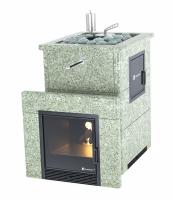 Печь для бани ИзиСтим Анапа М2 в полноценном кожухе Жадеит с открытым верхом