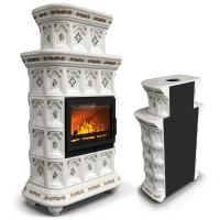 КимрПечь Керамическая печь Истра пристенный двухъярусный Прованс (комплектация: Облицовка для топок Ладья-700, Erik-700)