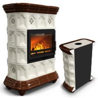 КимрПечь Истра пристенный Шоколад (комплектация: Ладья-600)