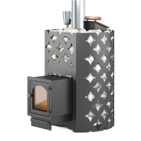 Печь для бани ЭТНА 18 (ДТ-4С) сетка ЛЮКС Закрытая каменка