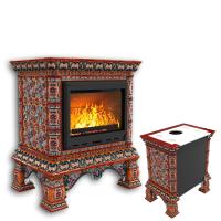 КимрПечь Изразцовая печь Кострома пристенный Сентябрь (топка: Ладья-700) (топка: Ладья-700)