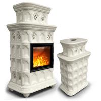 КимрПечь Керамическая печь Истра центральный двухъярусный Ваниль (комплектация: Астов-МЛ700)