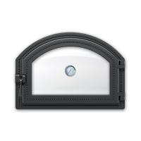 Дверка Везувий 222 с термометром Антрацит 500*350