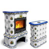 КимрПечь Прованс с дровником центральный Луг (топка: Ладья-700)