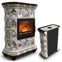 КимрПечь Истра пристенный Звери (комплектация: Ладья-600)