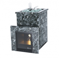 Печь для бани ИзиСтим Анапа в полноценном кожухе Пироксенит с открытым верхом