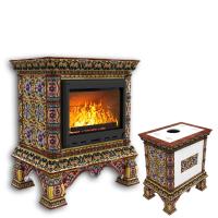 КимрПечь Изразцовая печь Кострома центральный Декабрь (топка: Ладья-600) (топка: Ладья-600)