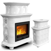 КимрПечь Прованс центральный двухъярусный Белый (топка: Ладья-600) (топка: Ладья-600)