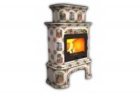 Камин КимрПечь Прованс с дровником пристенный двухъярусный Усадьба