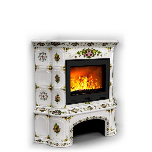 КимрПечь Прованс с дровником угловой Лето (топка: Ладья-700)