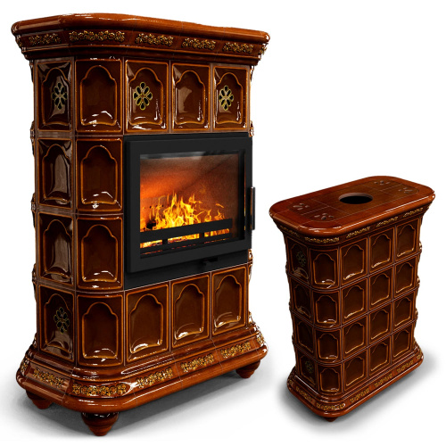 КимрПечь Истра центральный Каштан (комплектация: Ладья-700)