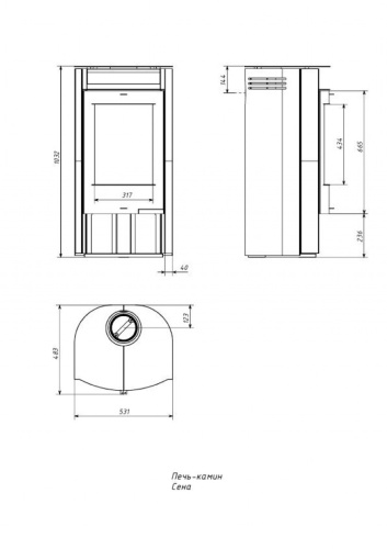 Печь-камин Мета-Бел Сена 7