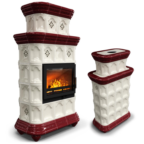 КимрПечь Истра центральный двухъярусный Вишня (комплектация: Ладья-600)