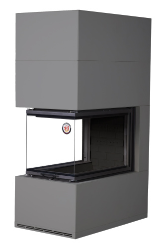 Камин РОДОС  900 ГРАФИТ, шамот белый, шамот черный Экокамин