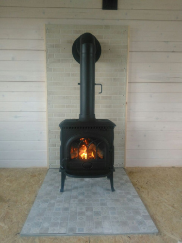 Комплект КПД ЧЁРНЫЙ Ф120 для подключения печи-камина в стену 