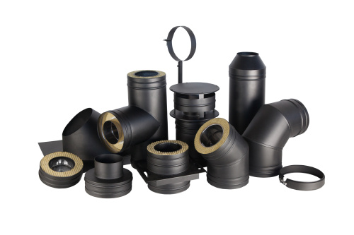 Отвод сэндвич 90* КПД ЧЁРНЫЙ 