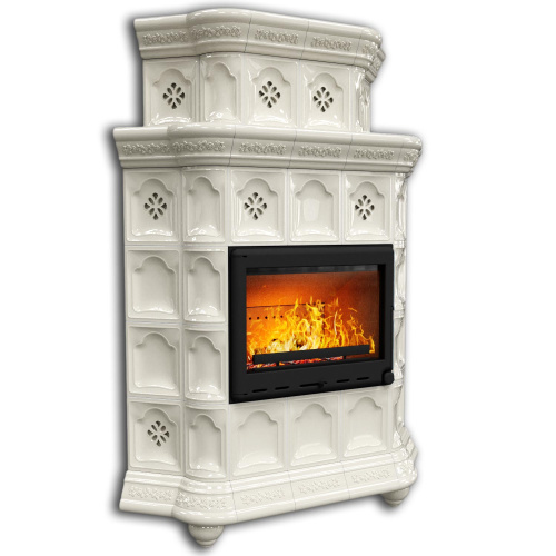 КимрПечь Керамическая печь Истра угловой двухъярусный Ваниль (комплектация: Астов-МЛ700)