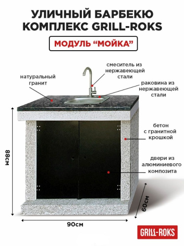 Барбекю Grill-Roks жаровня + мойка