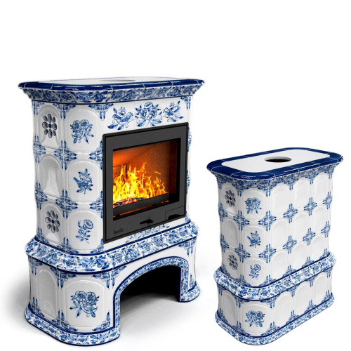 КимрПечь Прованс с дровником центральный Дельфт (топка: Ладья-600)