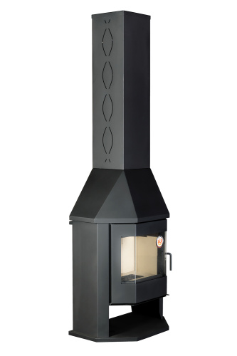 Камин Экокамин Мюнхен пристенный ГИГАНТ черный PKN194