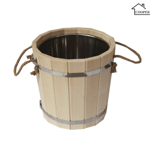 Запарник 20л Бондарь (Cooper) с нержавеющей вставкой без крышки ольха ЗДН-20