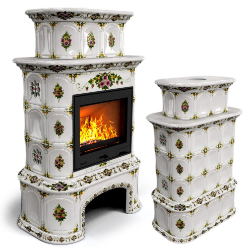 КимрПечь Прованс с дровником центральный двухъярусный Лето (топка: Ладья-700)