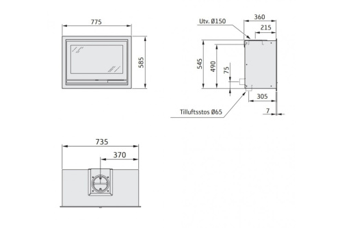 Топка Contura i7 (встраиваемая кассета)
