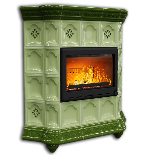 КимрПечь Истра угловой Олива (комплектация: Облицовка для топки МЛ 700)