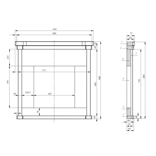 Портал из натурального камня Пироксенит мини ПроМеталл