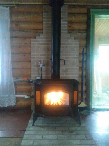 Комплект КПД ЧЁРНЫЙ Ф120 для подключения печи-камина через потолок 